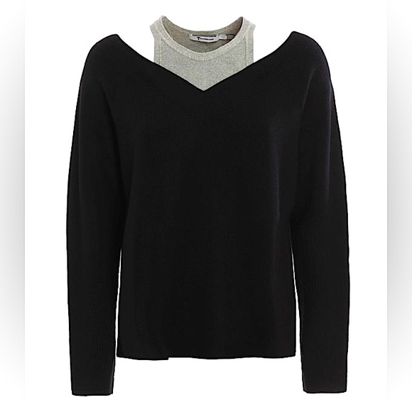 T ALEXANDER WANG V-Neck Sweatwer With Tank Trim - Picture 12 of 14